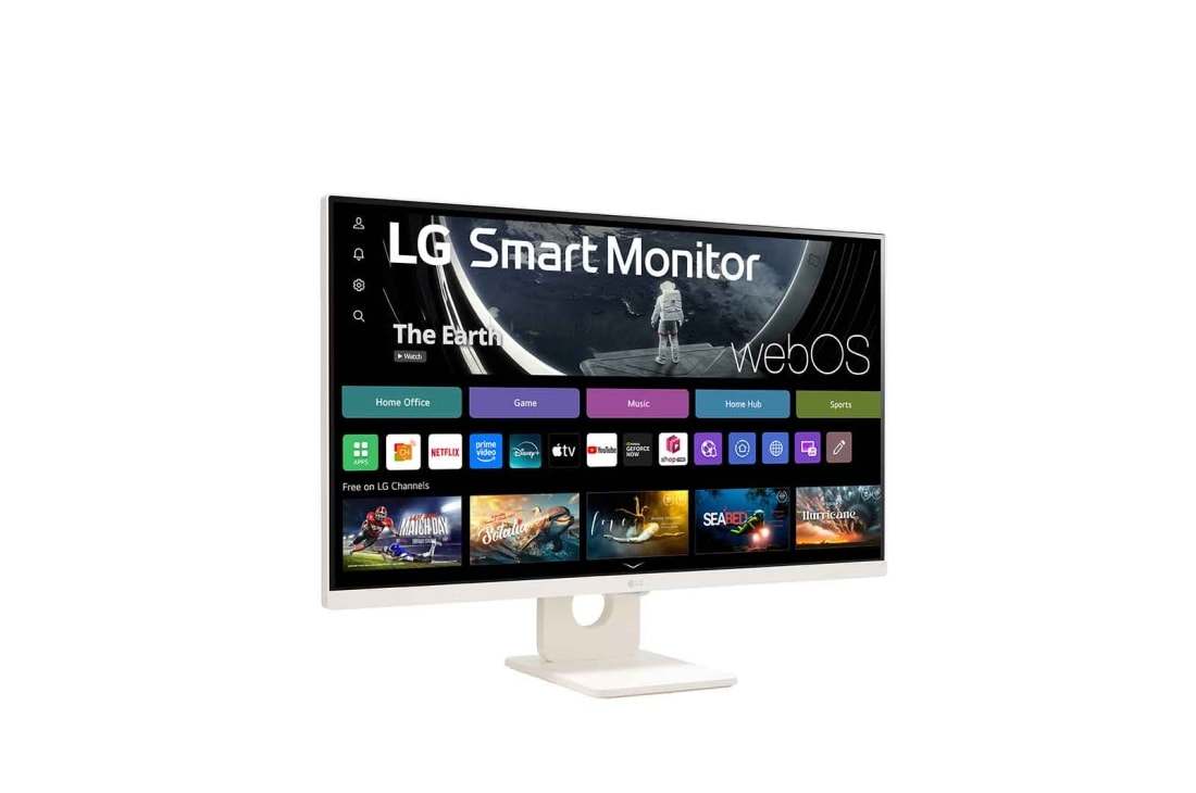 LG מסך חכם LG 27 אינץ' FHD IPS , מסך FHD IPS בגודל 27 אינץ' של LG עם עיצוב דק, לוח בקרה ThinQ ותמיכה ב-Magic Remote, מבט קדמי ב-30 מעלות משמאל, 27U511SA-W, 27U511SA-W, thumbnail 3
