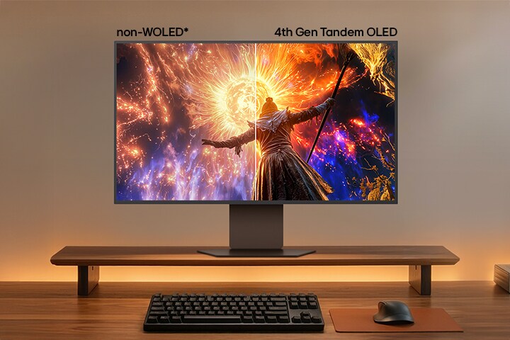 מסך גיימינג UltraGear (32GX870B) עם Tandem OLED דור רביעי מספק שחור וצבעים מושלמים בהשוואה למסךים שאינם WOLED