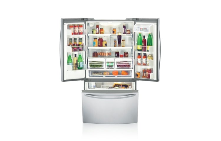 LG מקרר 730 ליטר 3 דלתות בסגנון צרפתי עם מערכת להספקת מים, GR-F259XTK, thumbnail 2