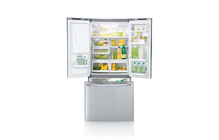 LG מקרר 680 ליטר 3 דלתות בסגנון צרפתי עם מערכת להספקת מים וקרח, GR-L238STX, thumbnail 2