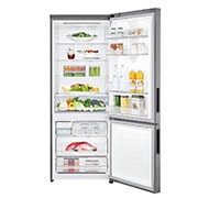 LG מקרר מקפיא תחתון בנפח 462 ליטר , Front all door open with food view, GR-B479BF, thumbnail 3