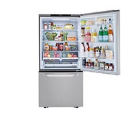 LG מקרר מקפיא תחתון בנפח 720 ליטר, Front top Door open With Food 1, GM-859RSCE, thumbnail 3