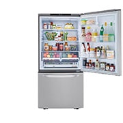 LG מקרר מקפיא תחתון בנפח 720 ליטר, Front top Door open With Food 2, GM-859RSCE, thumbnail 4