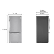LG מקרר מקפיא תחתון בנפח 720 ליטר, Dimension image, GM-859RSCE, thumbnail 2