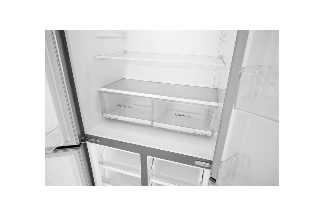 LG  מקרר 4 דלתות בנפח 530 ליטר, Shelves detail, GR-B618SE, thumbnail 7