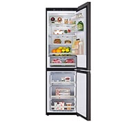 LG מקרר מקפיא תחתון 344 ליטר, זכוכית לבנה, מהחזית פתוח, GR-B374WG, thumbnail 3