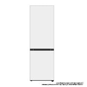 LG מקרר מקפיא תחתון 344 ליטר, זכוכית לבנה, מהחזית, GR-B374WG, thumbnail 1
