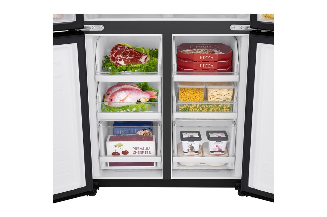 LG מקרר 4 דלתות בנפח 530 ליטר, Freezer detail, GR-608WEDID, thumbnail 10