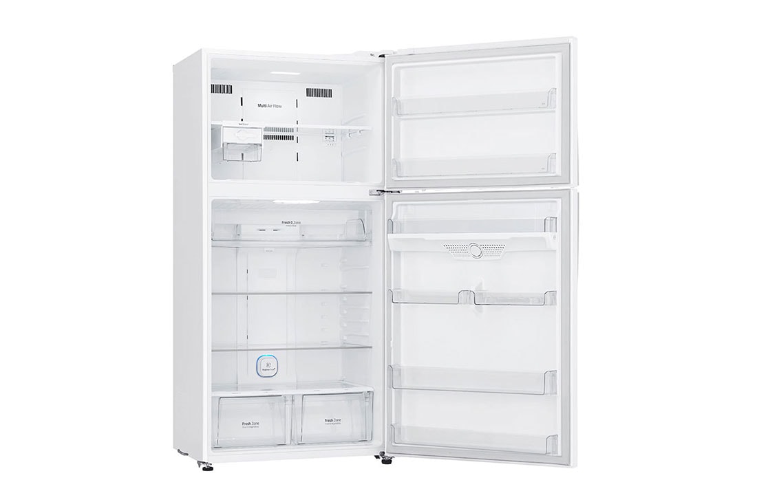 LG מקרר מקפיא עליון בנפח 592 ליטר, left view with door open, GR-M6981WE, thumbnail 8