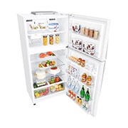 LG מקרר מקפיא עליון בנפח 592 ליטר, Top Perspective view with food, GR-M6981WE, thumbnail 9