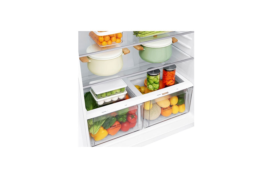 LG מקרר מקפיא עליון בנפח 592 ליטר, vegetable box, GR-M6981WE, thumbnail 6