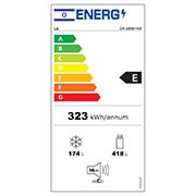 LG מקרר מקפיא עליון בנפח 592 ליטר, Energy label, GR-M6981WE, thumbnail 17
