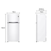 LG מקרר מקפיא עליון בנפח 506 ליטר, Gal-Dimension image, GR-M6781WU, thumbnail 2