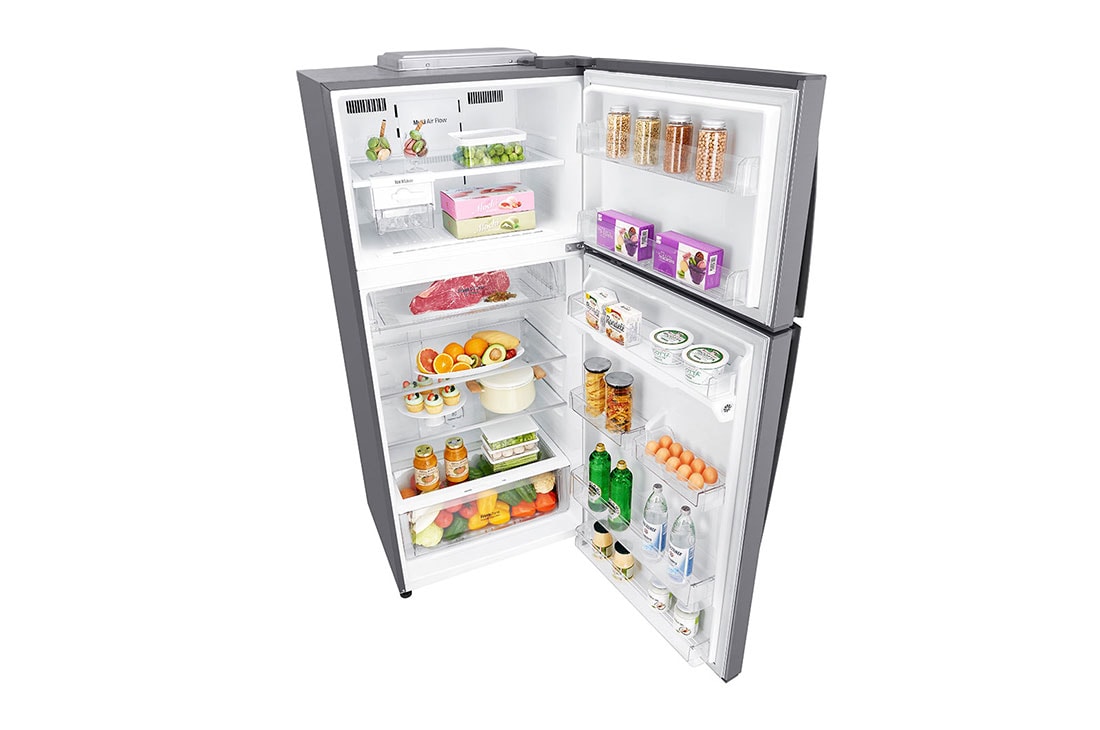 LG מקרר מקפיא עליון בנפח 506 ליטר, Top All Open View with food, GR-M6781SU, thumbnail 11