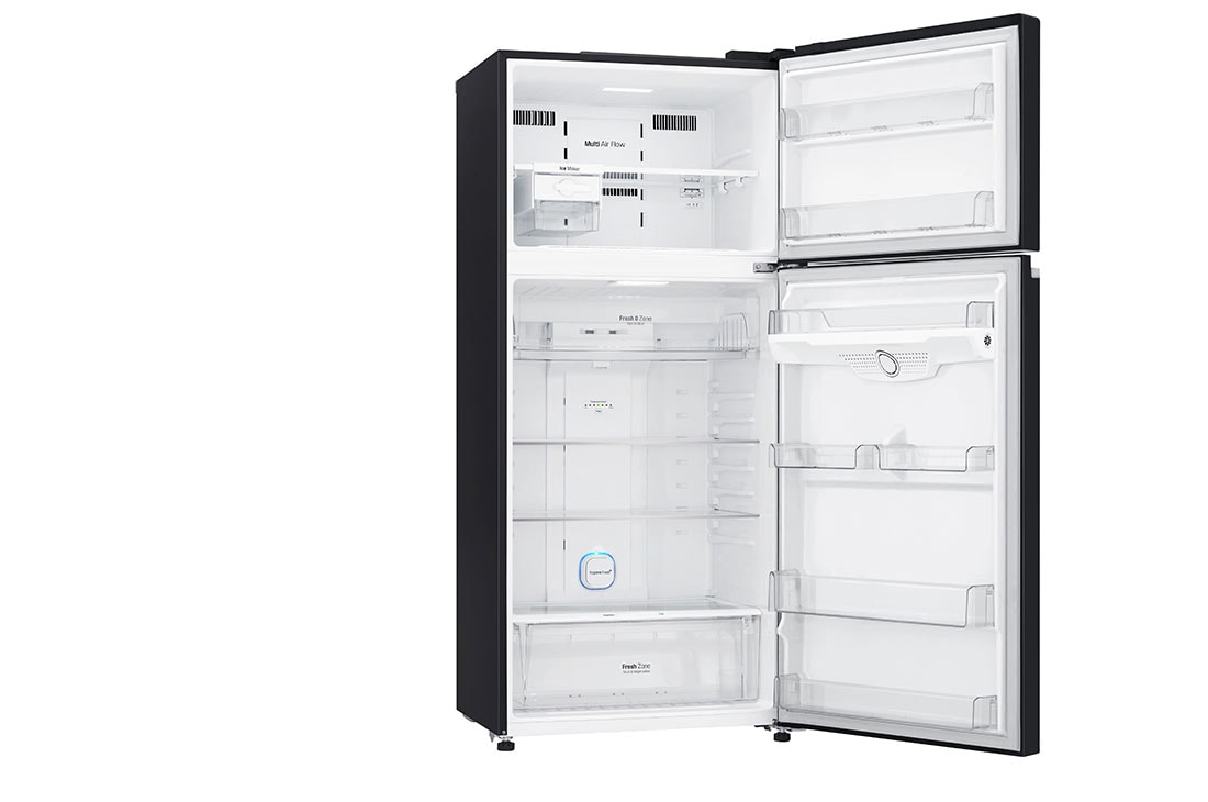 LG מקרר מקפיא עליון בנפח 506 ליטר, left side open view, GR-M6781BU, thumbnail 14