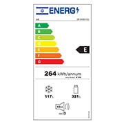 LG מקרר מקפיא עליון בנפח 438 ליטר, Energy label, GR-B486IVSU, thumbnail 15
