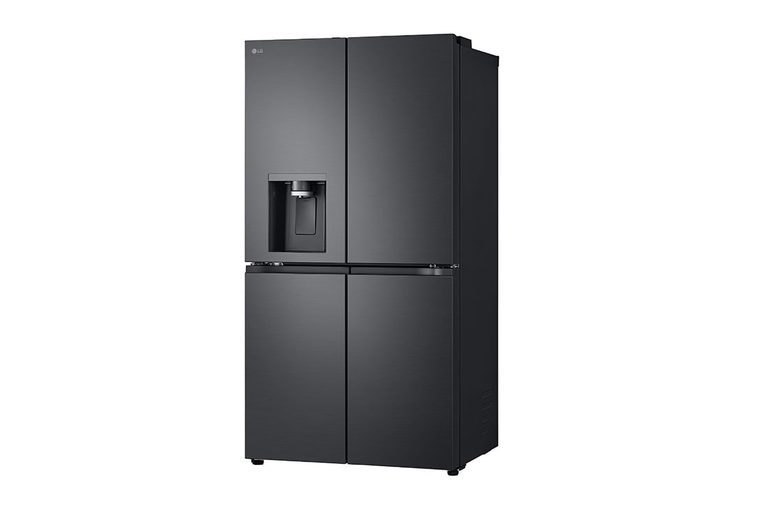 LG נפח 637 ליטר, טכנולוגיית ™UVnano של LG, דלתות בסגנון צרפתי, גימור פלדה שחורה יוקרתי, מבט מצד שמאל, GR-730BDIS, thumbnail 14