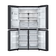 LG נפח 847 ליטר, טכנולוגיית ™UVnano של LG, דלתות בסגנון צרפתי, גימור פלדה שחורה יוקרתי, front door open view , GR-930BDIS, thumbnail 4