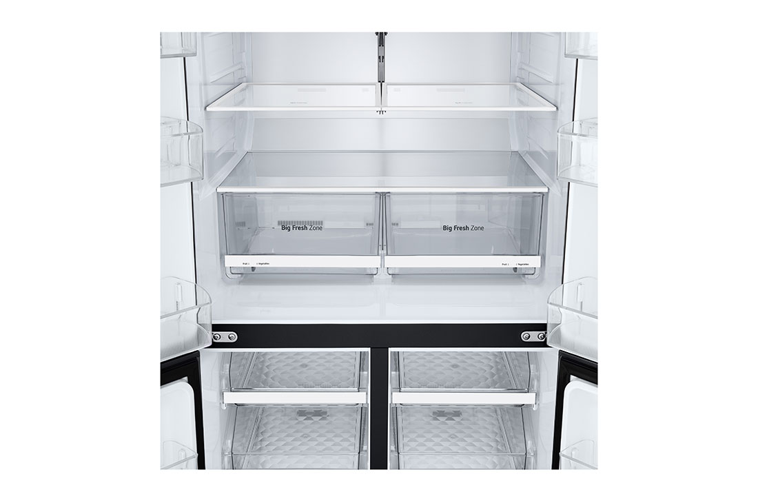 LG מקרר עם דלתות בסגנון צרפתי, גימור פלדה שחורה יוקרתי בנפח 872 ליטר, drawer, GR-929B, thumbnail 7