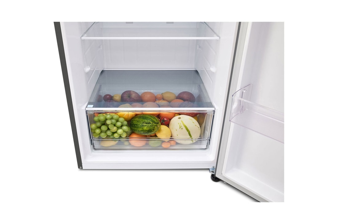 LG המקפיא העליון החדש של LG עם <br>™Smart Inverter וטכנולוגיית ™LINEAR Cooling בנפח 461 ליטר, מגירה עם פירות בתוכה, GR-B6681SE, thumbnail 10