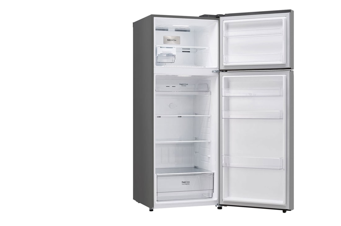 LG המקפיא העליון החדש של LG עם <br>™Smart Inverter וטכנולוגיית ™LINEAR Cooling בנפח 461 ליטר, Right side open view, GR-B6681SE, thumbnail 12