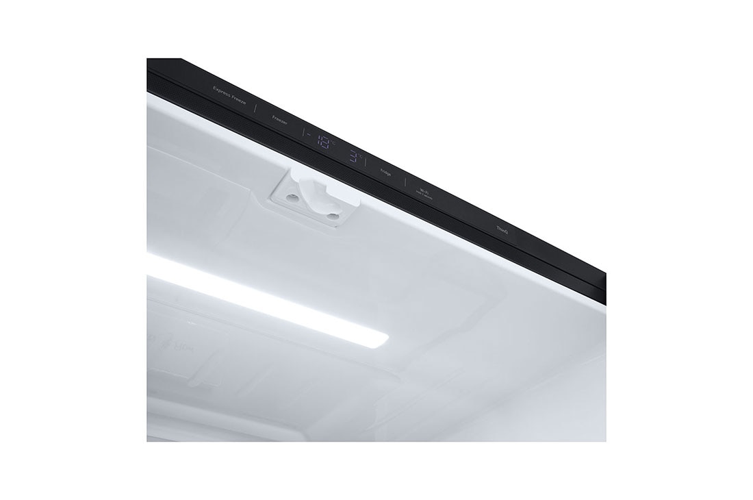 LG מקרר עם דלתות בסגנון צרפתי, גימור פלדה שחורה יוקרתי בנפח 665 ליטר, detail view, GR-728B, thumbnail 6