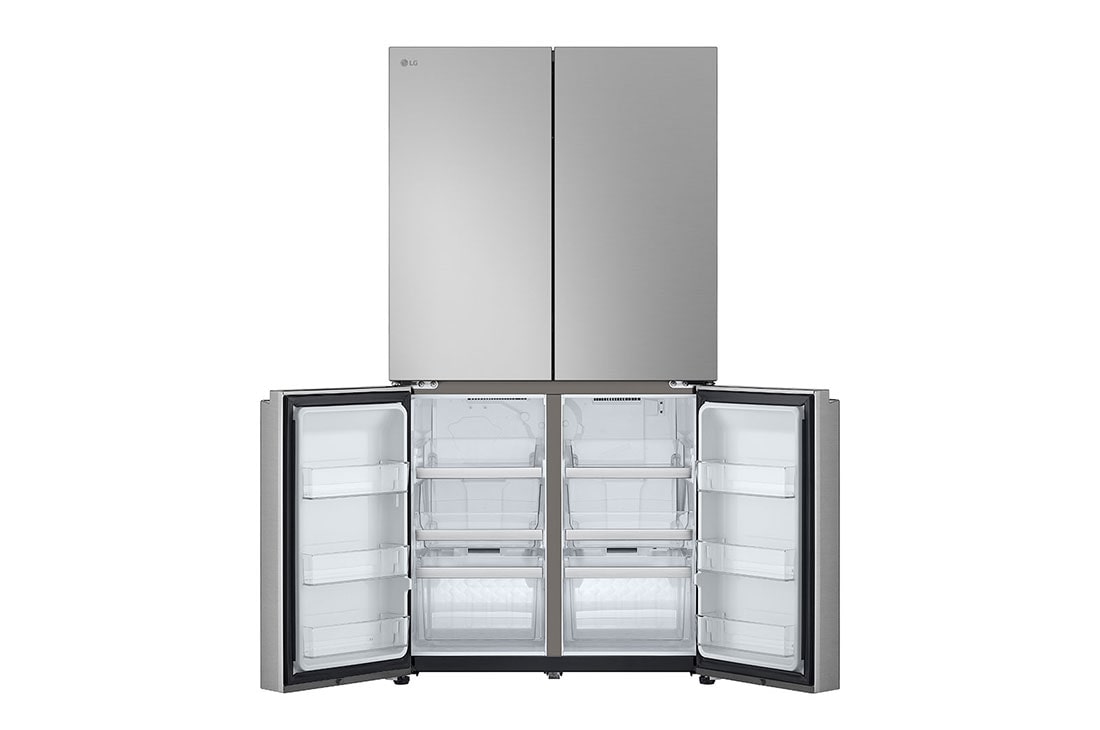 LG מקרר עם דלתות בסגנון צרפתי, גימור כסף יוקרתי בנפח 665 ליטר, Fornt bottom open view, GR-728S, thumbnail 11