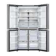 LG מקרר עם דלתות בסגנון צרפתי, גימור כסף יוקרתי בנפח 665 ליטר, Front Open without food, GR-728S, thumbnail 4