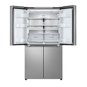 LG מקרר עם דלתות בסגנון צרפתי, גימור כסף יוקרתי בנפח 665 ליטר, Front Top Open view, GR-728S, thumbnail 9