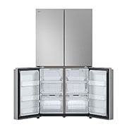 LG מקרר עם דלתות בסגנון צרפתי, גימור כסף יוקרתי בנפח 665 ליטר, Fornt bottom open view, GR-728S, thumbnail 11