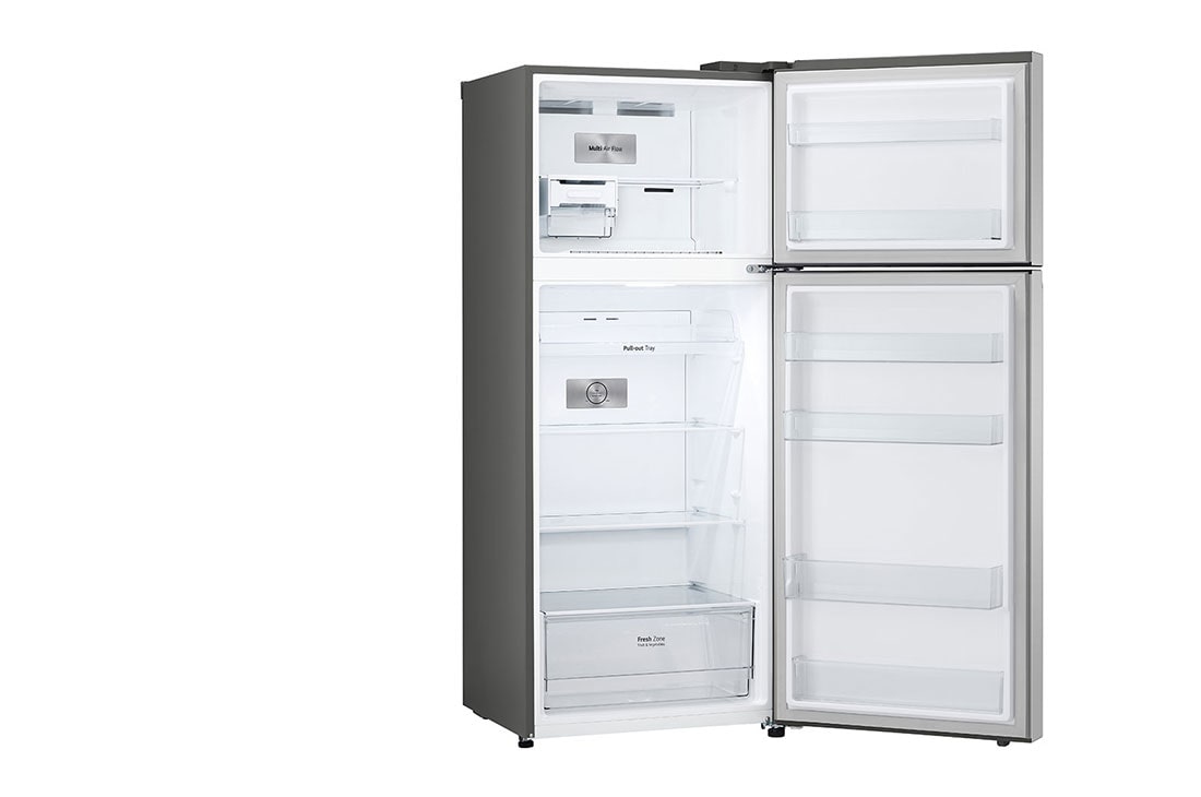 LG המקפיא העליון החדש של LG עם <br>™Smart Inverter וטכנולוגיית ™LINEAR&nbsp;Cooling בנפח 395L, Left Side Open View, GR-B445XE, thumbnail 12