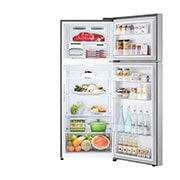 LG המקפיא העליון החדש של LG עם <br>™Smart Inverter וטכנולוגיית ™LINEAR&nbsp;Cooling בנפח 395L, Front Open_Food View, GR-B445XE, thumbnail 3