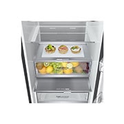 LG מקרר מקפיא תחתון 344 ליטר, זכוכית שחורה,  ‏DoorCooling+™‎,‏ ‎‏FRESHConverter™‎, תמונת USP ל'רעננות מהטבע', GR-B374BG, thumbnail 6