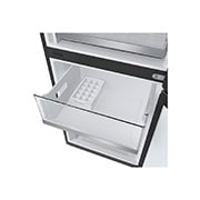 LG מקרר מקפיא תחתון 344 ליטר, זכוכית שחורה,  ‏DoorCooling+™‎,‏ ‎‏FRESHConverter™‎, תמונה של פרטי המגירות הפנימיות, GR-B374BG, thumbnail 7