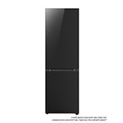 LG מקרר מקפיא תחתון 344 ליטר, זכוכית שחורה,  ‏DoorCooling+™‎,‏ ‎‏FRESHConverter™‎, מבט קדמי, GR-B374BG, thumbnail 1