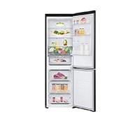 LG מקרר מקפיא תחתון 344 ליטר, LinearCooling™‎, ‏DoorCooling+™‎,‏ ‎‏FRESHConverter™‎, Front open with food, GR-344SD, thumbnail 3