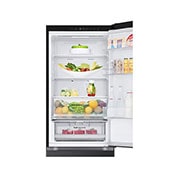 LG מקרר מקפיא תחתון 344 ליטר, LinearCooling™‎, ‏DoorCooling+™‎,‏ ‎‏FRESHConverter™‎, front top door open with food view, GR-344SD, thumbnail 8