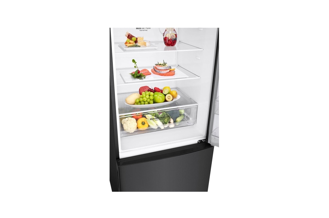 LG מקרר מסוג מקפיא-תחתון בעל טכנולוגיית Door Cooling+™‎ וקיבולת של 462 ליטר בגימור שחור מט, freezer storage view, R-2B479B, thumbnail 5
