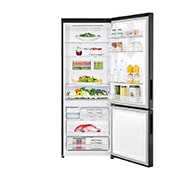 LG מקרר מסוג מקפיא-תחתון בעל טכנולוגיית Door Cooling+™‎ וקיבולת של 462 ליטר בגימור שחור מט, front ddo open view, R-2B479B, thumbnail 3
