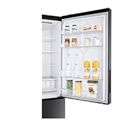 LG מקרר מסוג מקפיא-תחתון בעל טכנולוגיית Door Cooling+™‎ וקיבולת של 462 ליטר בגימור שחור מט, freezer door open view, R-2B479B, thumbnail 7