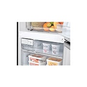 LG מקרר מסוג מקפיא-תחתון בעל טכנולוגיית Door Cooling+™‎ וקיבולת של 462 ליטר בגימור שחור מט, tray view with food, R-2B479B, thumbnail 8