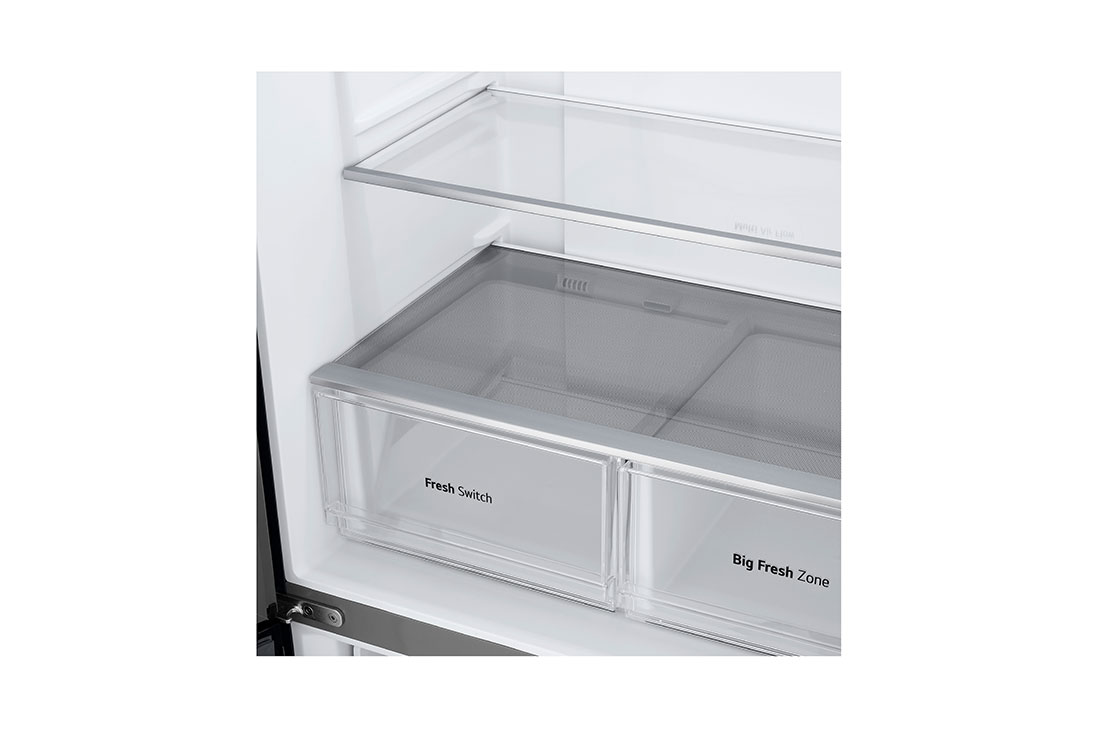 LG מקרר 4 דלתות בנפח 474 ליטר, Vegetable box view, GR-B470BE, thumbnail 5