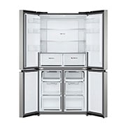LG מקרר 4 דלתות בנפח 474 ליטר, Front view with door open, GR-B470BE, thumbnail 3