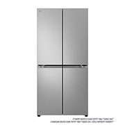 LG 530 ליטר, מקרר בעל דלת צרפתית, בצבע Prime Silver, מבט קדמי, GR-B628BE, thumbnail 1