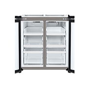 LG 530 ליטר, מקרר בעל דלת צרפתית, בצבע Prime Silver, 'מבט קדמי חלק תחתון פתוח, GR-B628BE, thumbnail 7