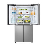 LG 530 ליטר, מקרר בעל דלת צרפתית, בצבע Prime Silver, 'מבט קדמי חלק עליון פתוח, GR-B628BE, thumbnail 8