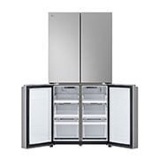 LG 530 ליטר, מקרר בעל דלת צרפתית, בצבע Prime Silver, מבט קדמי חלק תחתון פתוח, GR-B628BE, thumbnail 11