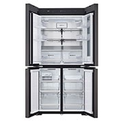 LG מקרר™InstaView עם טכנולוגיית MoodUP®‎ בעל דלתות לד במגוון צבעים ונפח של 617 ליטרים, דלתות צרפתיות, Front all door open, R-4D760MDUP, thumbnail 4