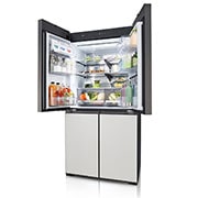 LG מקרר™InstaView עם טכנולוגיית MoodUP®‎ בעל דלתות לד במגוון צבעים ונפח של 617 ליטרים, דלתות צרפתיות, Side view door open, R-4D760MDUP, thumbnail 10