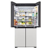 LG מקרר™InstaView עם טכנולוגיית MoodUP®‎ בעל דלתות לד במגוון צבעים ונפח של 617 ליטרים, דלתות צרפתיות, Top freezer door open with food, R-4D760MDUP, thumbnail 13